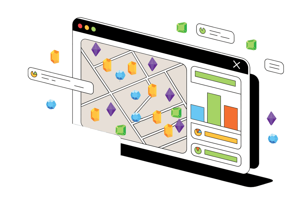 Dashboard top overlay